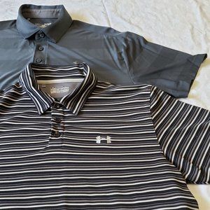 2 under armor polo shirts